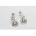 Traditional dangle women earring 925 sterling silver white zircon stone C 421